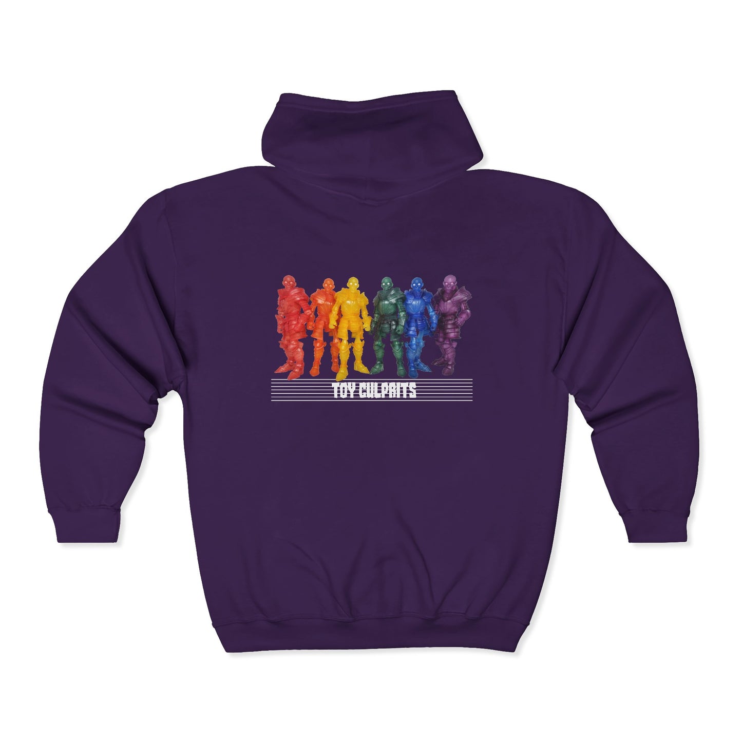 Rainbow Ghosts w/ Toy Culprits White Logo | Mythic Legions | Fan Art | Full Zip Hoodie