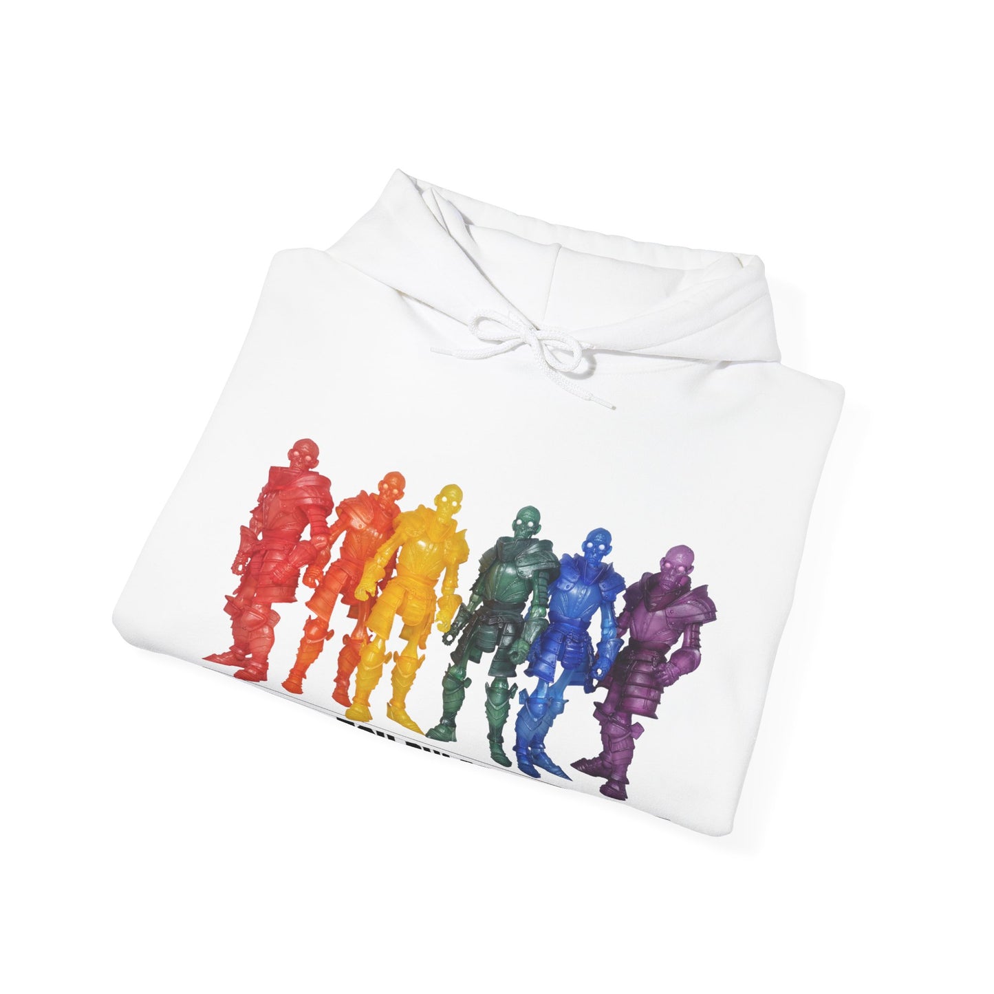 Rainbow Ghosts w/ Toy Culprits Black Logo | Mythic Legions | Fan Art | Pullover Hooodie