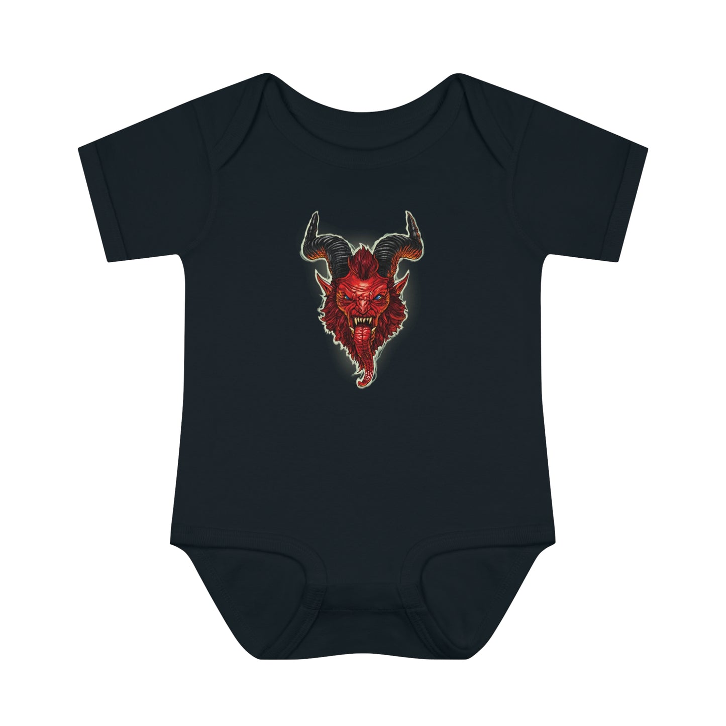 Krampus v2 Red | Figura Obscura | Baby Bodysuit