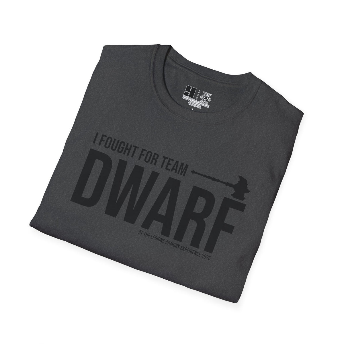 Team Dwarf Legions Con 2026 (Black Logo) | Mythic Legions | Soft T-Shirt