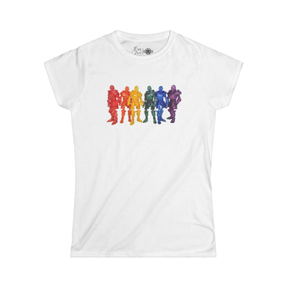 Rainbow Ghosts w/ Toy Culprits White Logo | Mythic Legions | Fan Art | Women's T-Shirt