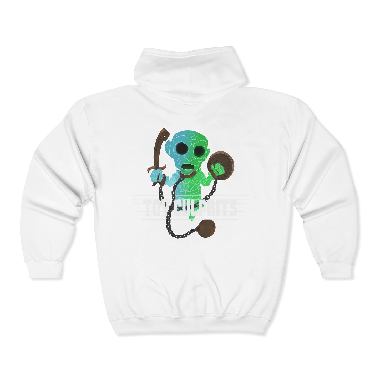 Toy Culprits Blue & Green Ghost | Mythic Legions | Fan Art | Full Zip Hoodie