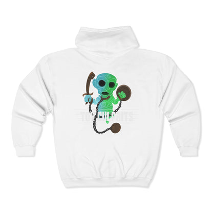 Toy Culprits Blue & Green Ghost | Mythic Legions | Fan Art | Full Zip Hoodie