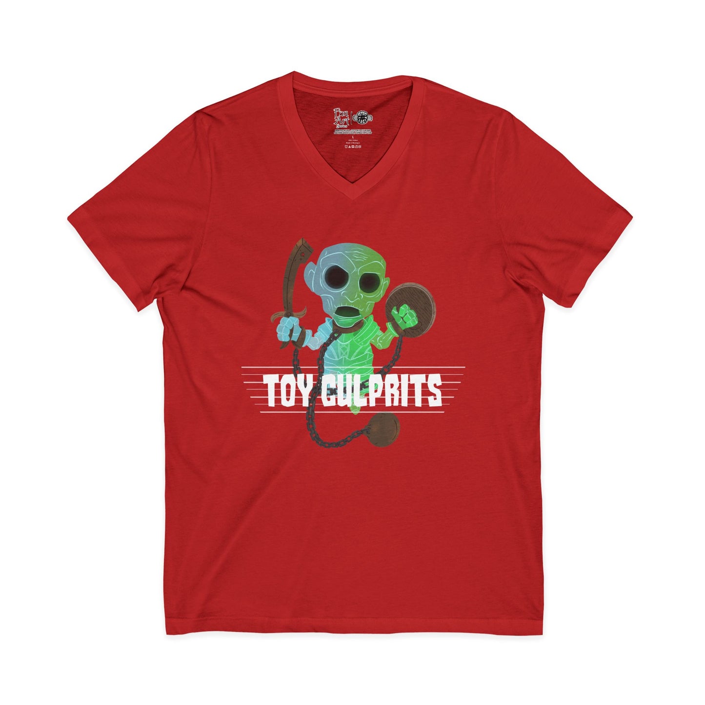 Toy Culprits Blue & Green Ghost | Mythic Legions | Fan Art | V-Neck T-Shirt