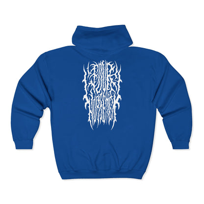 4H Metal Logo White | Mythic Legions | Full Zip Hoodie