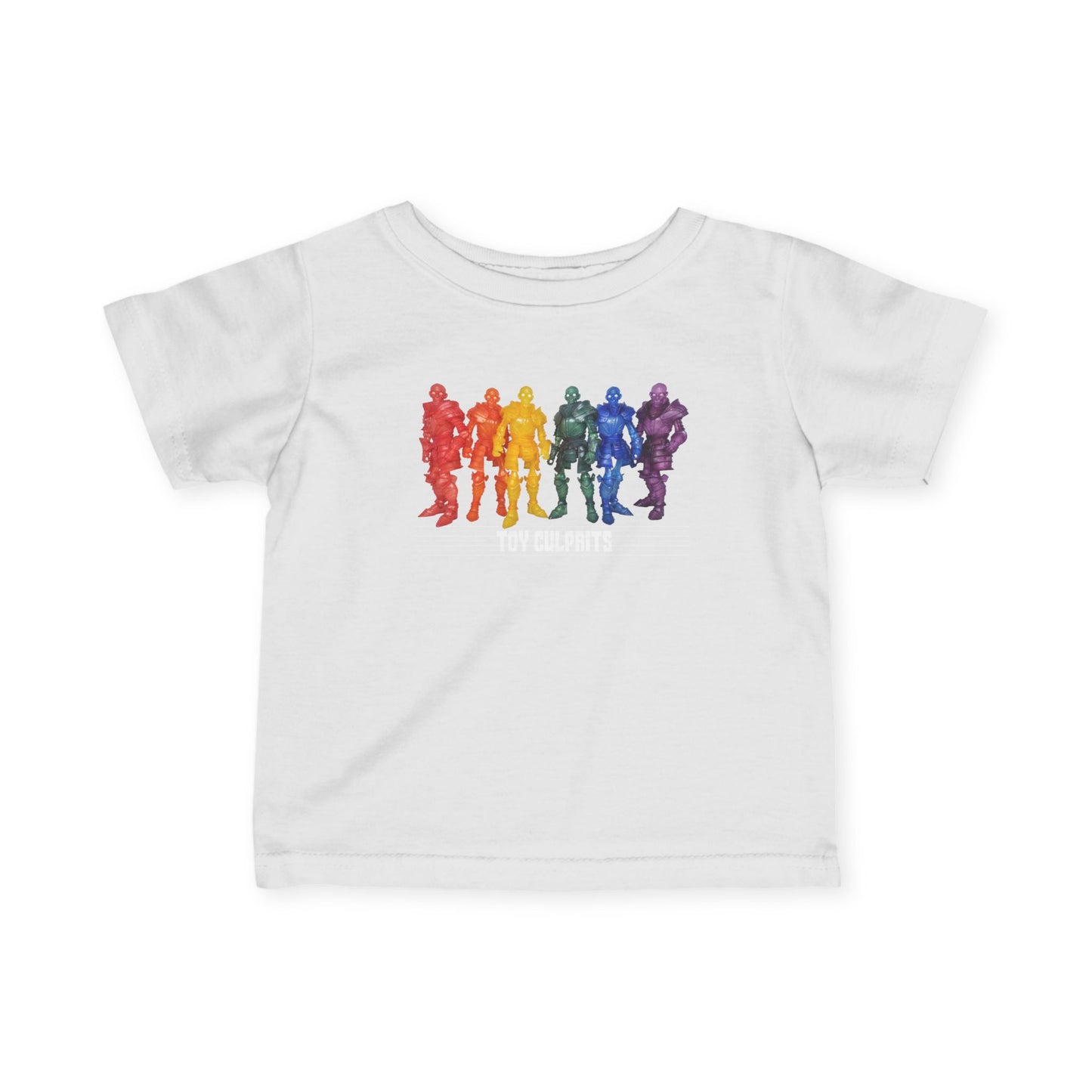 Rainbow Ghosts w/ Toy Culprits White Logo | Mythic Legions | Fan Art | Infant T-Shirt