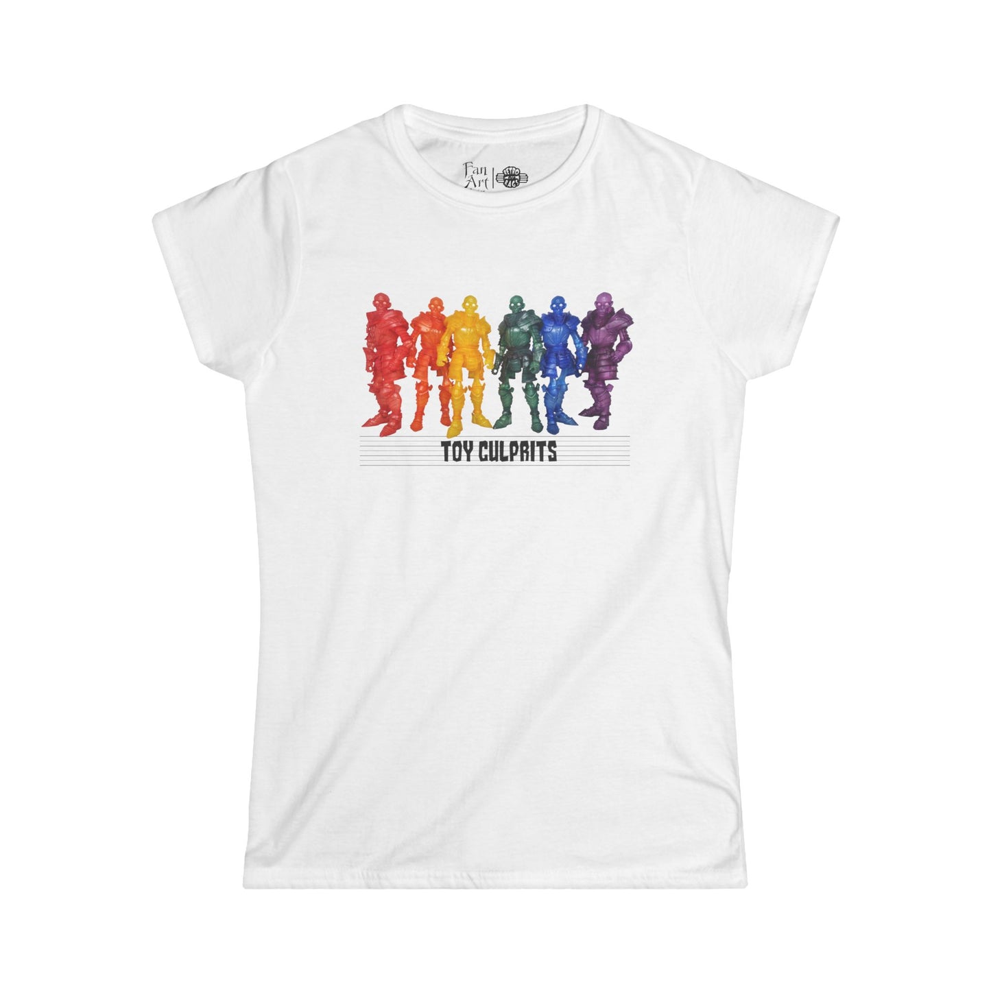 Rainbow Ghosts w/ Toy Culprits Black Logo | Mythic Legions | Fan Art | Women's T-Shirt
