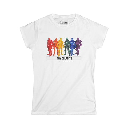 Rainbow Ghosts w/ Toy Culprits Black Logo | Mythic Legions | Fan Art | Women's T-Shirt