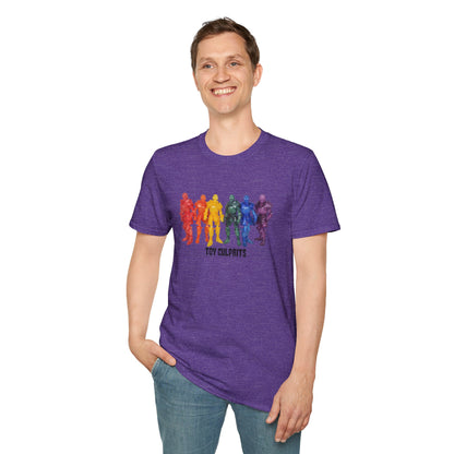 Rainbow Ghosts w/ Toy Culprits Black Logo | Mythic Legions | Fan Art | Soft T-Shirt