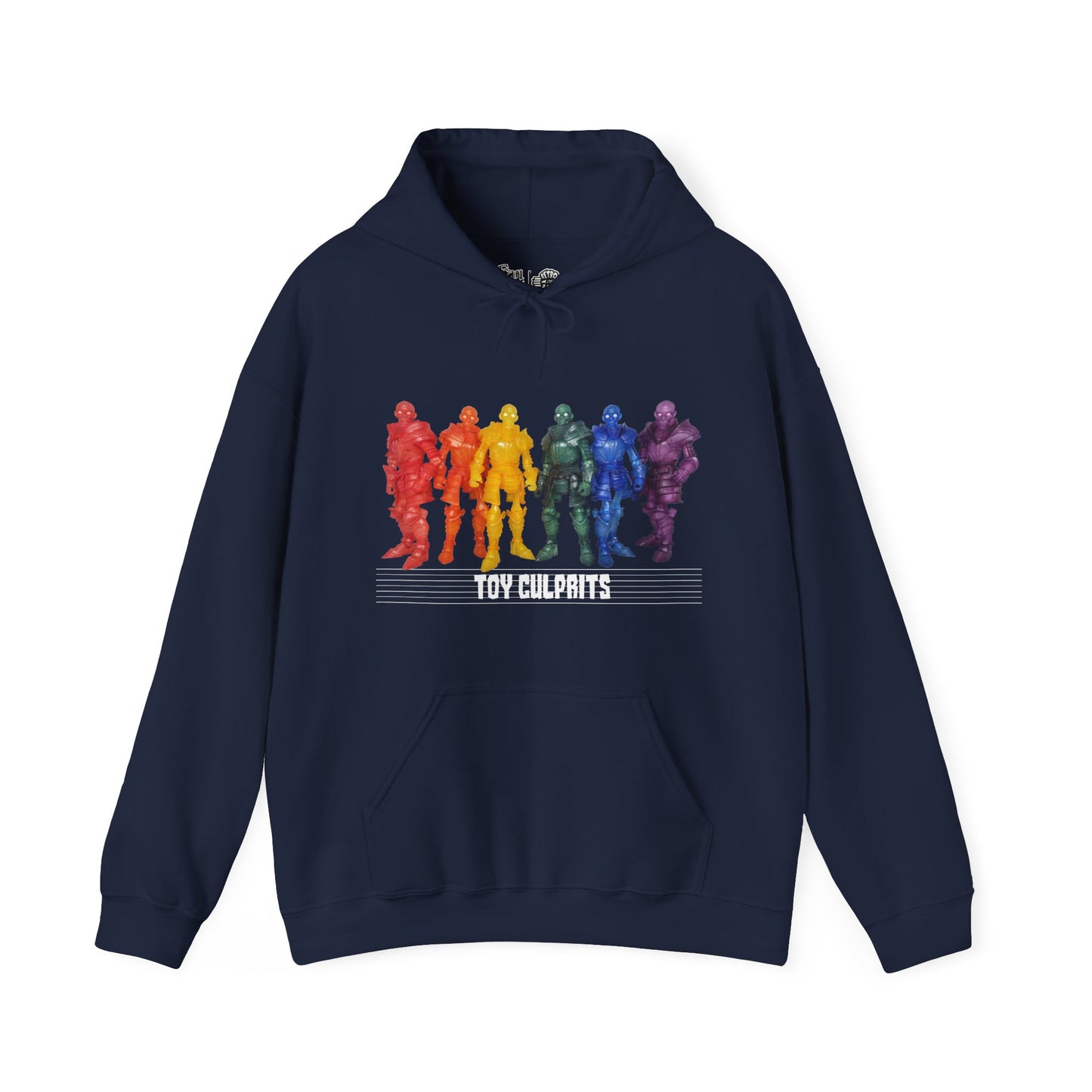 Rainbow Ghosts w/ Toy Culprits White Logo | Mythic Legions | Fan Art | Pullover Hooodie