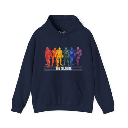 Rainbow Ghosts w/ Toy Culprits White Logo | Mythic Legions | Fan Art | Pullover Hooodie