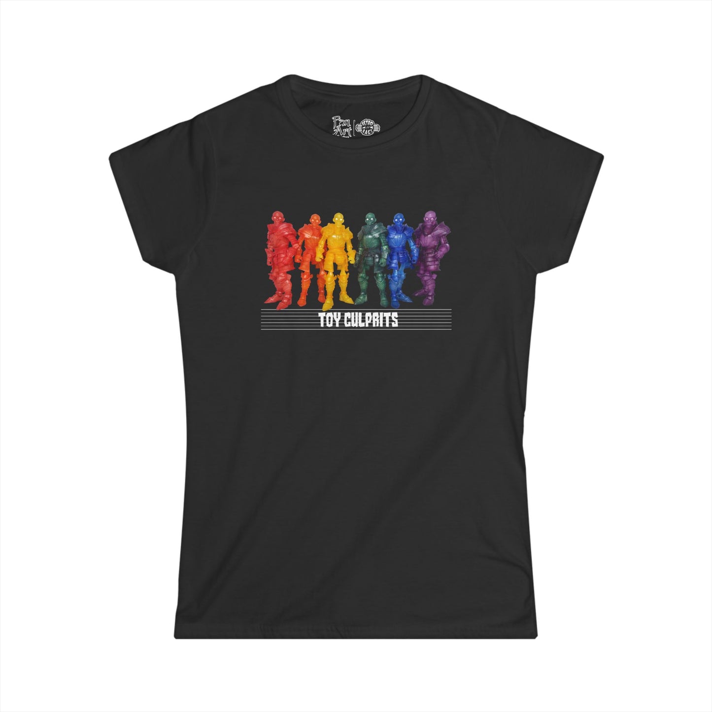 Rainbow Ghosts w/ Toy Culprits White Logo | Mythic Legions | Fan Art | Women's T-Shirt