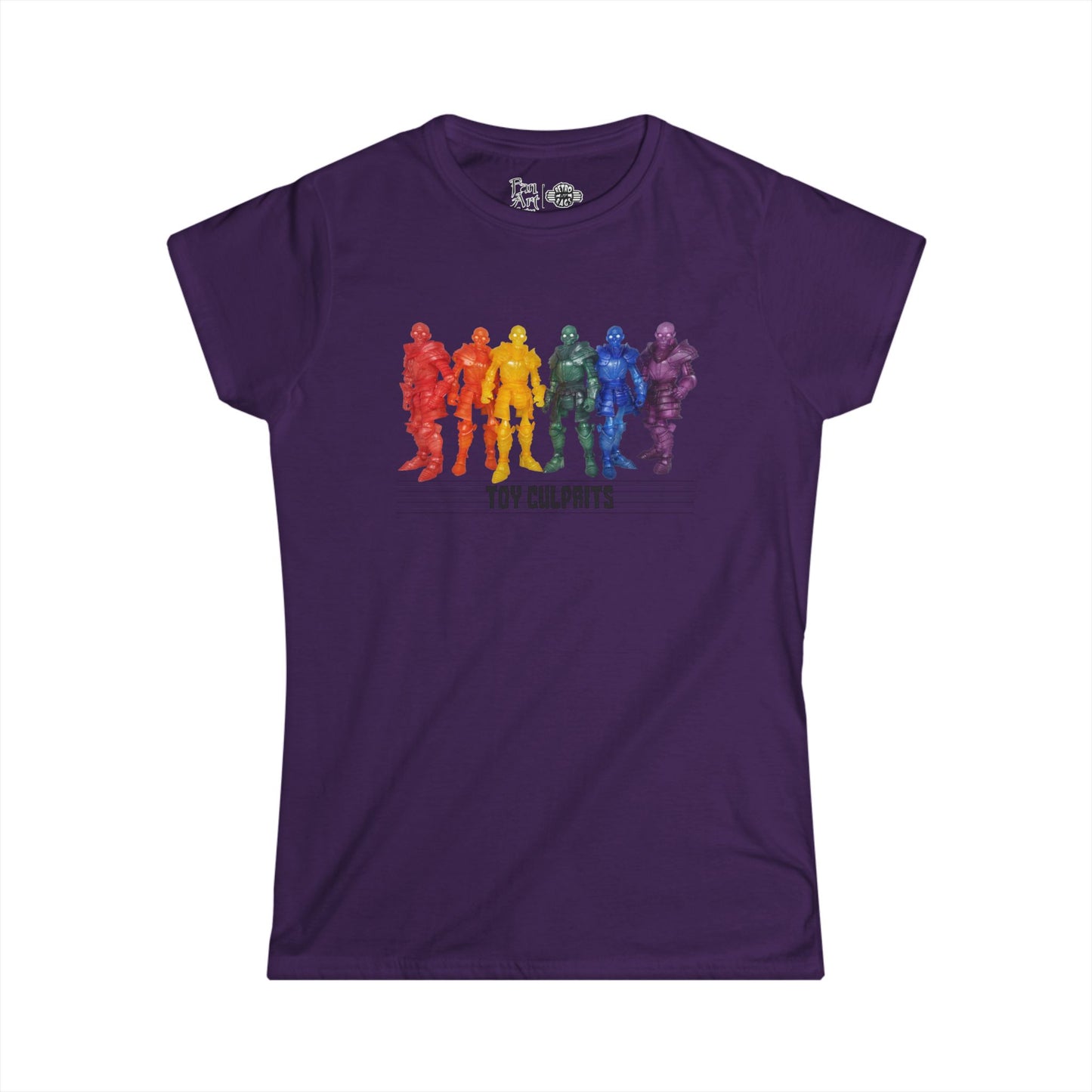 Rainbow Ghosts w/ Toy Culprits Black Logo | Mythic Legions | Fan Art | Women's T-Shirt