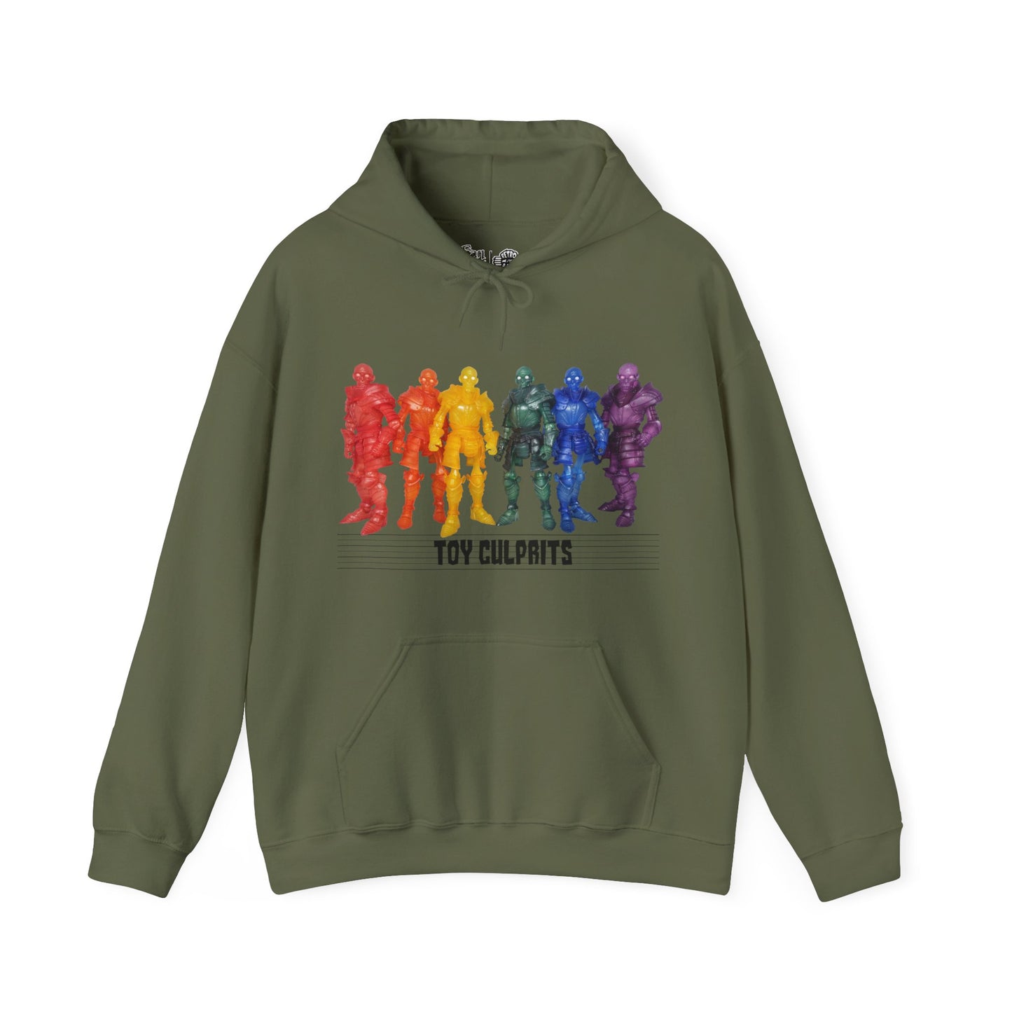 Rainbow Ghosts w/ Toy Culprits Black Logo | Mythic Legions | Fan Art | Pullover Hooodie