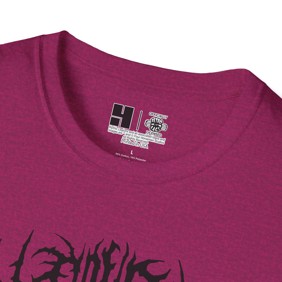 4H Metal Logo Black | Mythic Legions | Soft T-Shirt