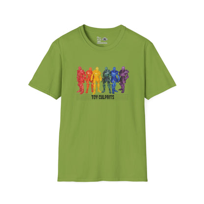 Rainbow Ghosts w/ Toy Culprits Black Logo | Mythic Legions | Fan Art | Soft T-Shirt