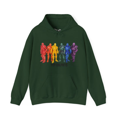 Rainbow Ghosts w/ Toy Culprits Black Logo | Mythic Legions | Fan Art | Pullover Hooodie