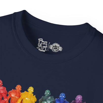 Rainbow Ghosts w/ Toy Culprits Black Logo | Mythic Legions | Fan Art | Standard T-Shirt