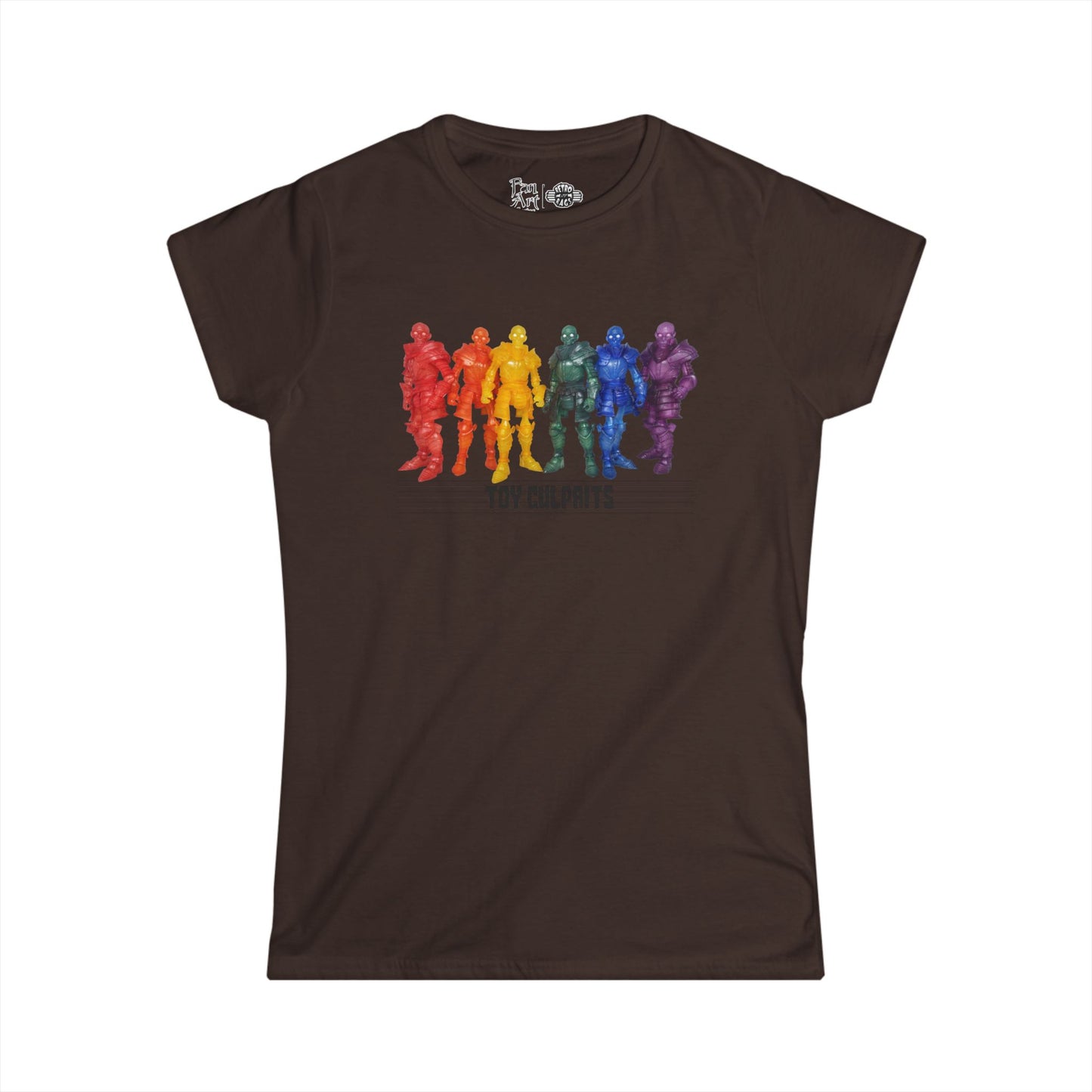 Rainbow Ghosts w/ Toy Culprits Black Logo | Mythic Legions | Fan Art | Women's T-Shirt