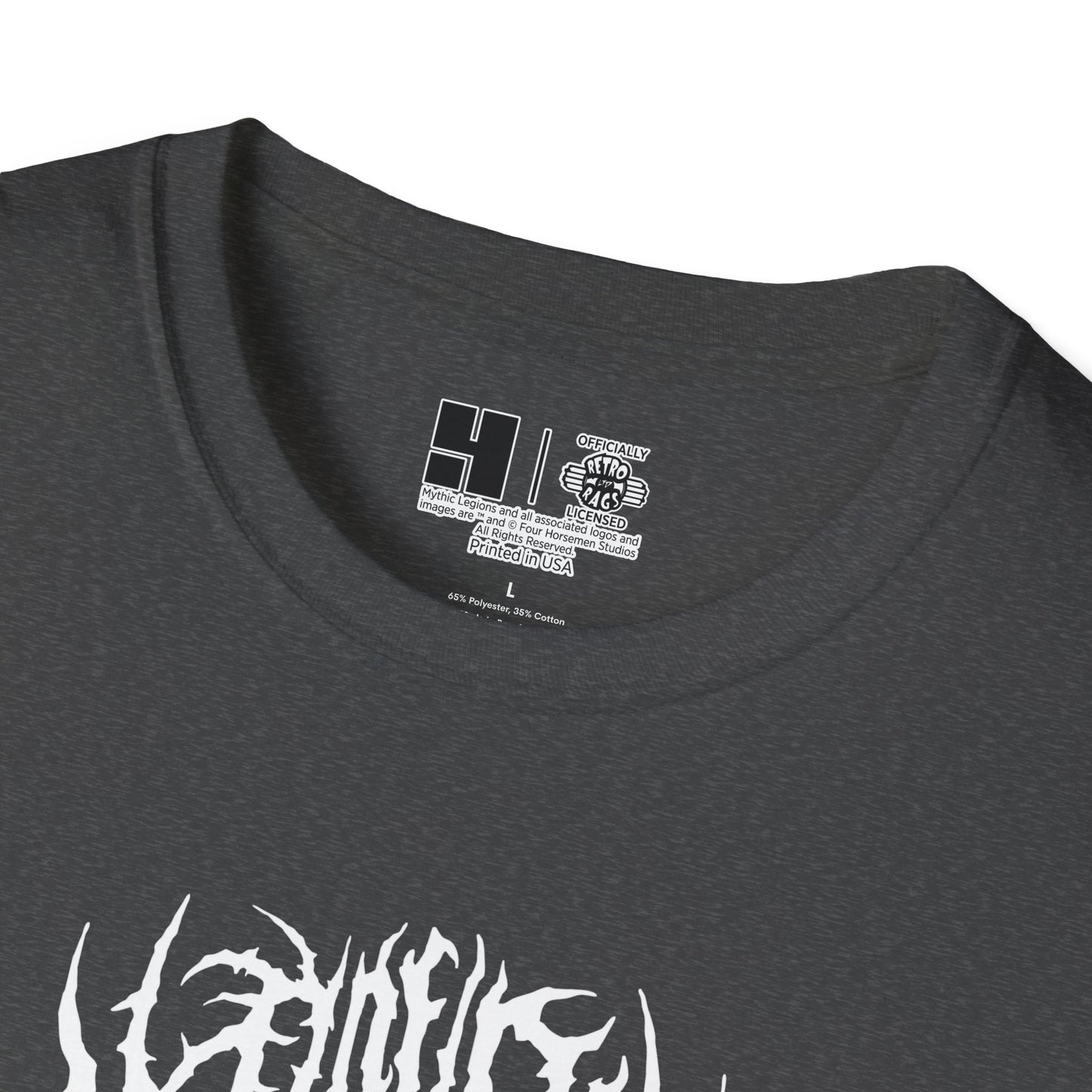 4H Metal Logo White | Mythic Legions | Soft T-Shirt