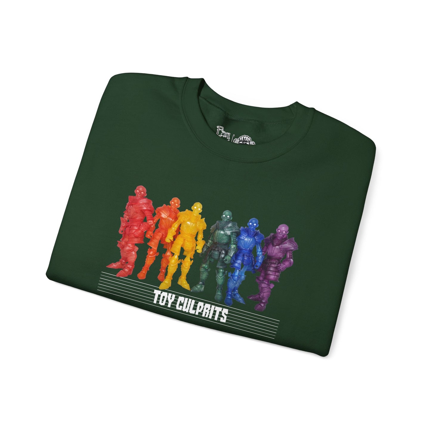 Rainbow Ghosts w/ Toy Culprits White Logo | Mythic Legions | Fan Art | Sweatshirt