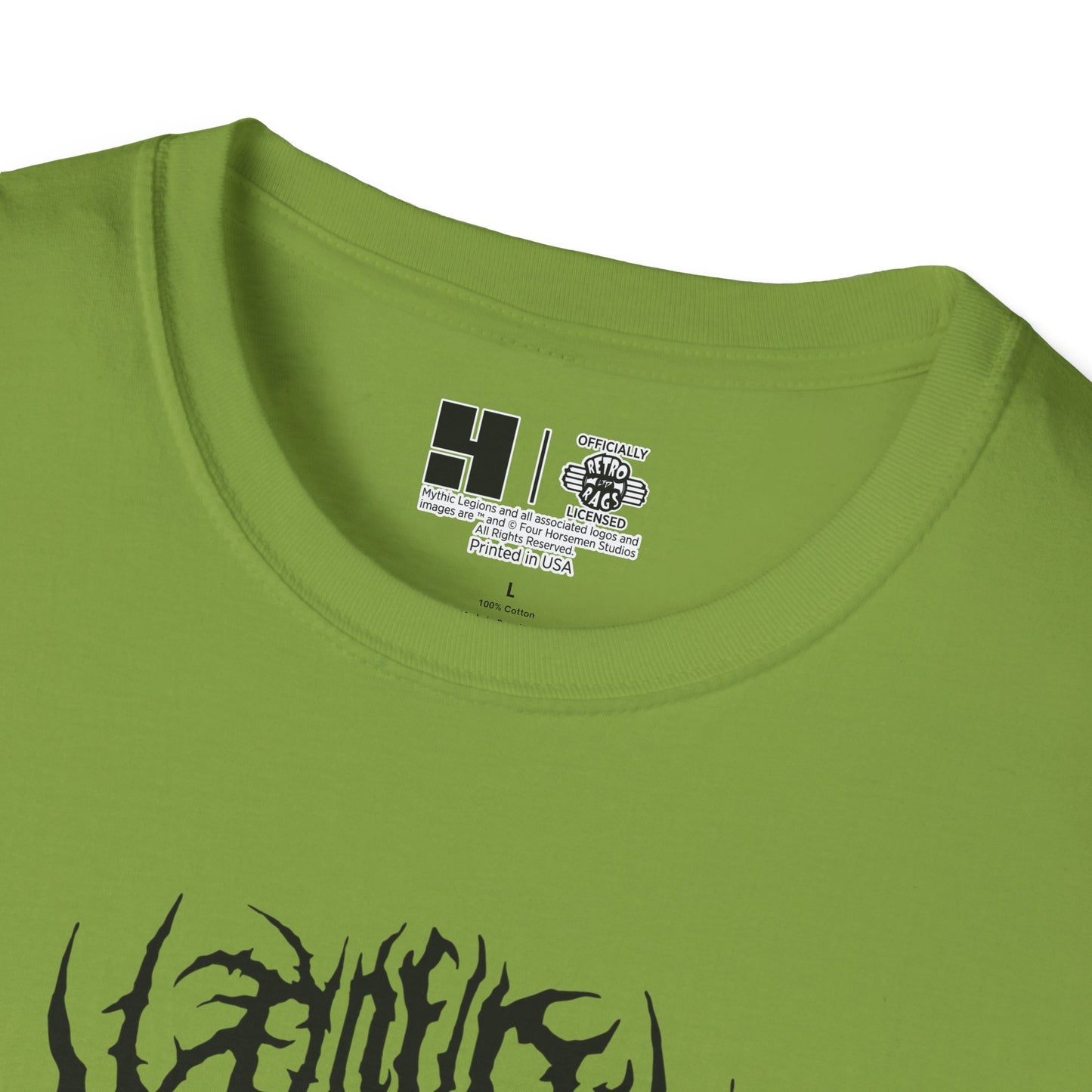 4H Metal Logo Black | Mythic Legions | Soft T-Shirt