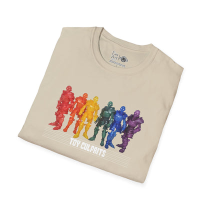 Rainbow Ghosts w/ Toy Culprits White Logo | Mythic Legions | Fan Art | Soft T-Shirt
