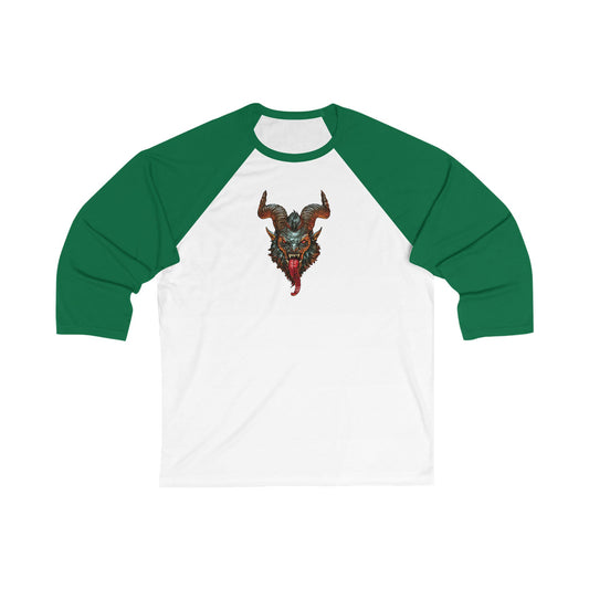 Krampus v1 | Figura Obscura | 3\4 Sleeve Baseball T-Shirt