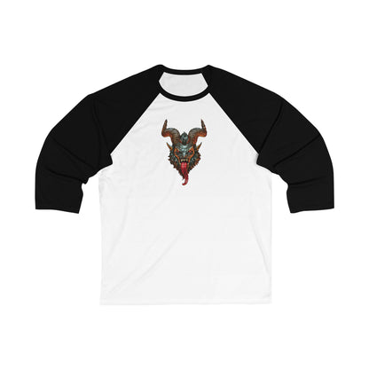 Krampus v1 | Figura Obscura | 3\4 Sleeve Baseball T-Shirt