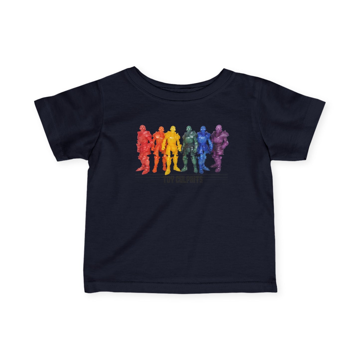 Rainbow Ghosts w/ Toy Culprits Black Logo | Mythic Legions | Fan Art | Infant T-Shirt