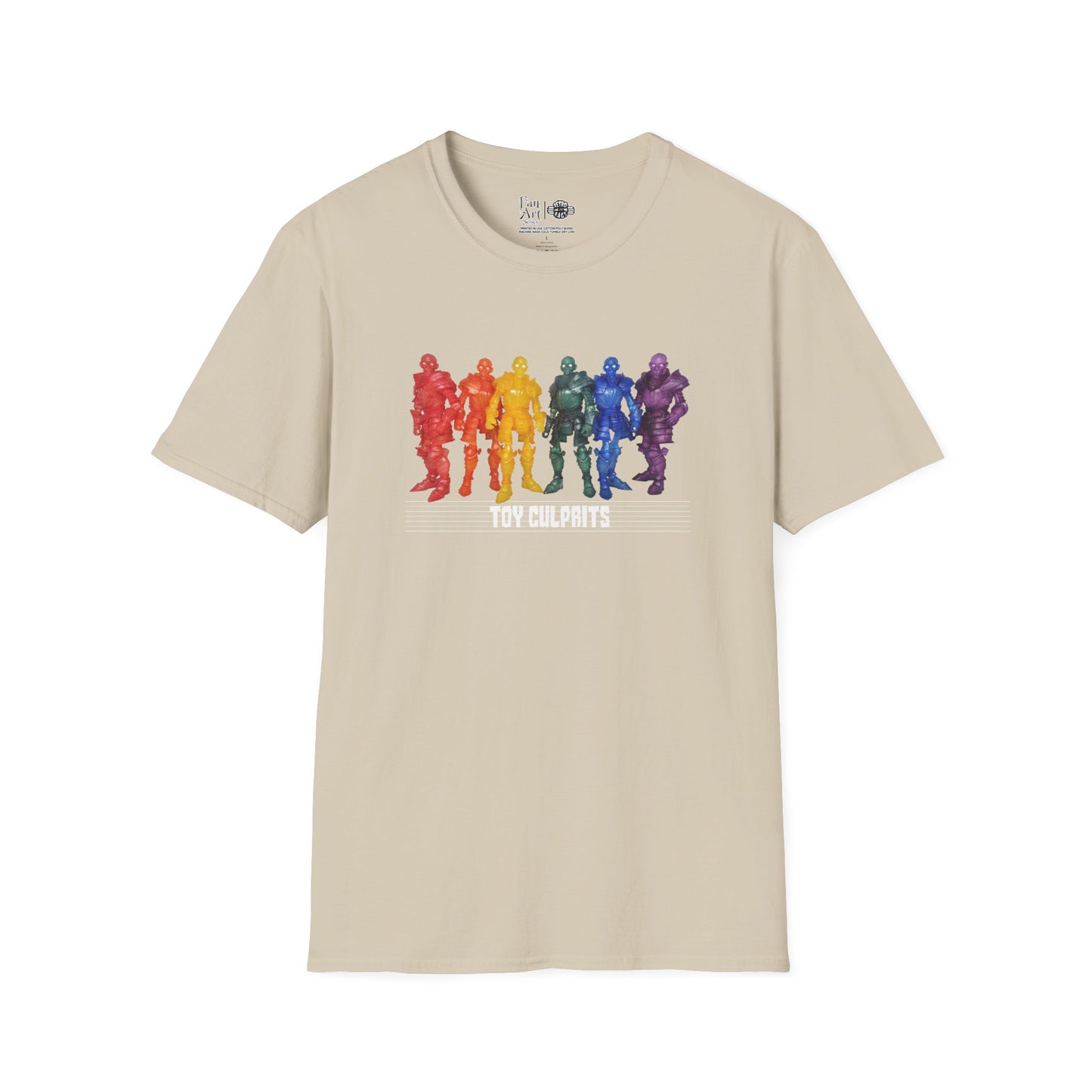Rainbow Ghosts w/ Toy Culprits White Logo | Mythic Legions | Fan Art | Soft T-Shirt