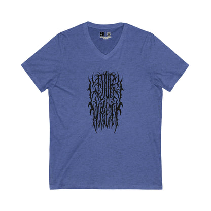 4H Metal Logo Black | Mythic Legions | V-Neck T-Shirt