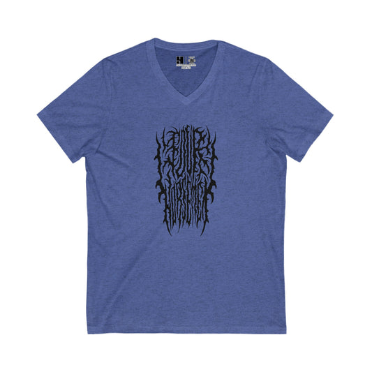 4H Metal Logo Black | Mythic Legions | V-Neck T-Shirt