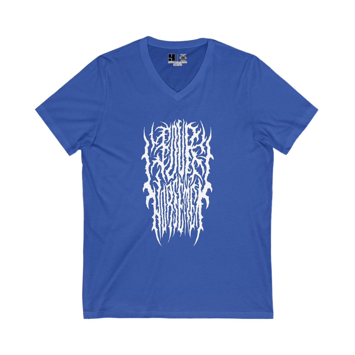4H Metal Logo White | Mythic Legions | V-Neck T-Shirt