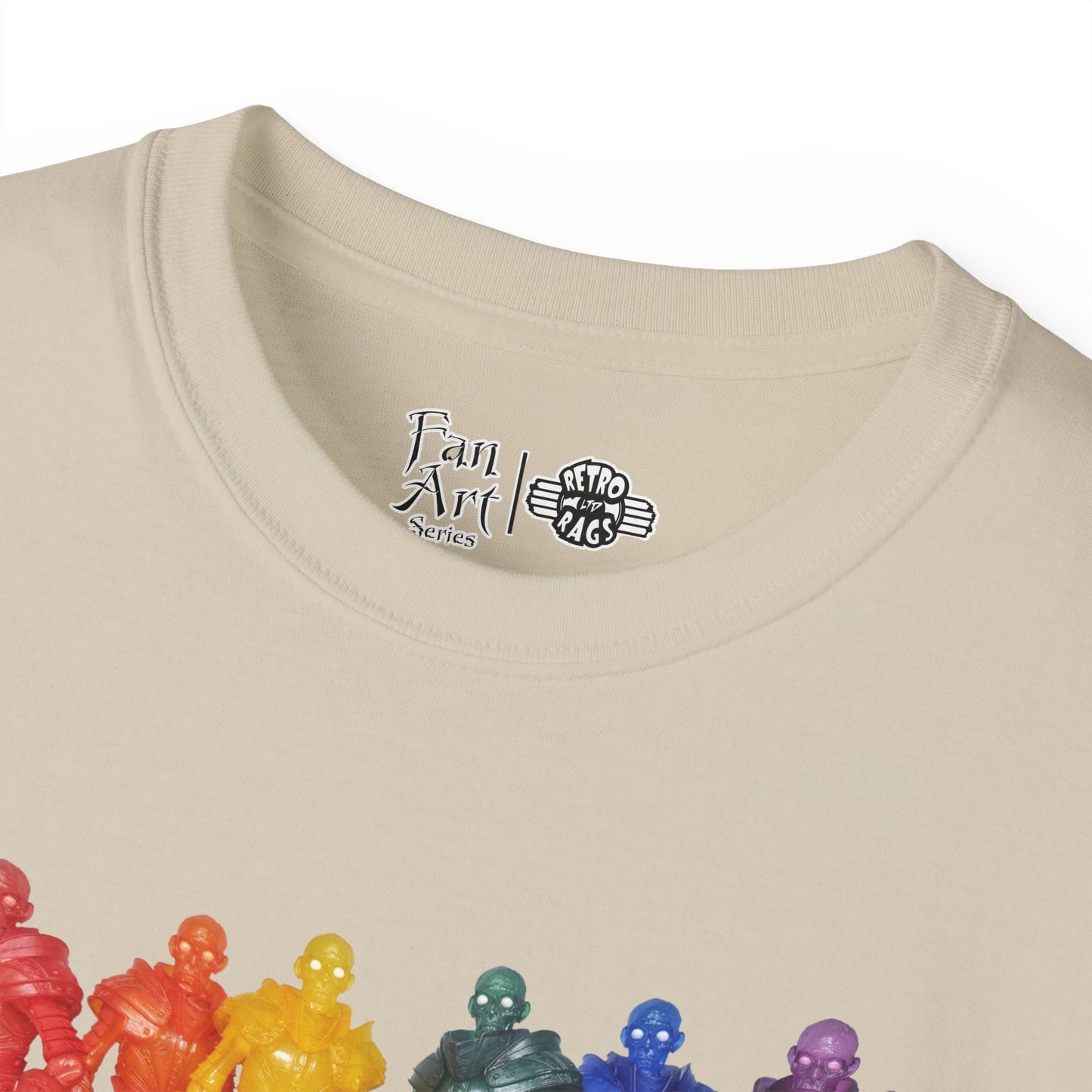 Rainbow Ghosts w/ Toy Culprits White Logo | Mythic Legions | Fan Art | Standard T-Shirt