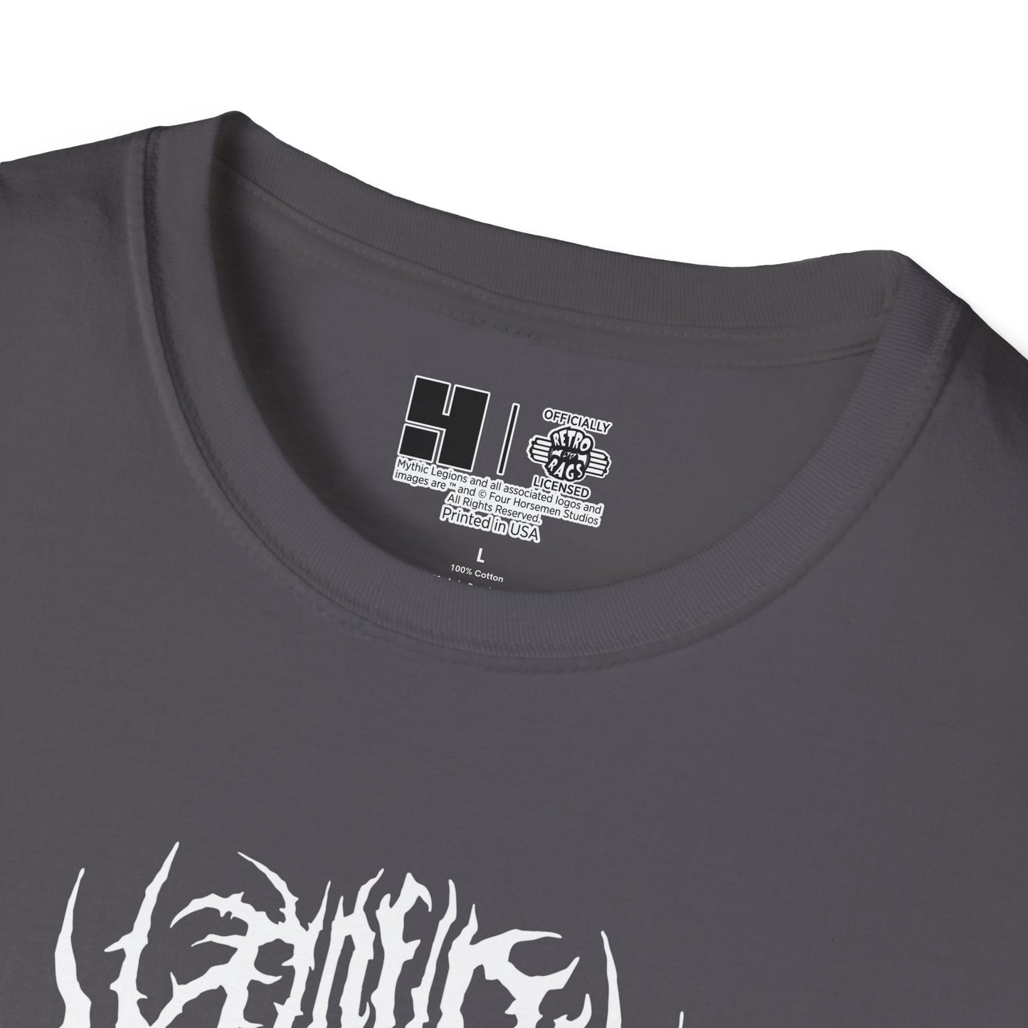 4H Metal Logo White | Mythic Legions | Soft T-Shirt