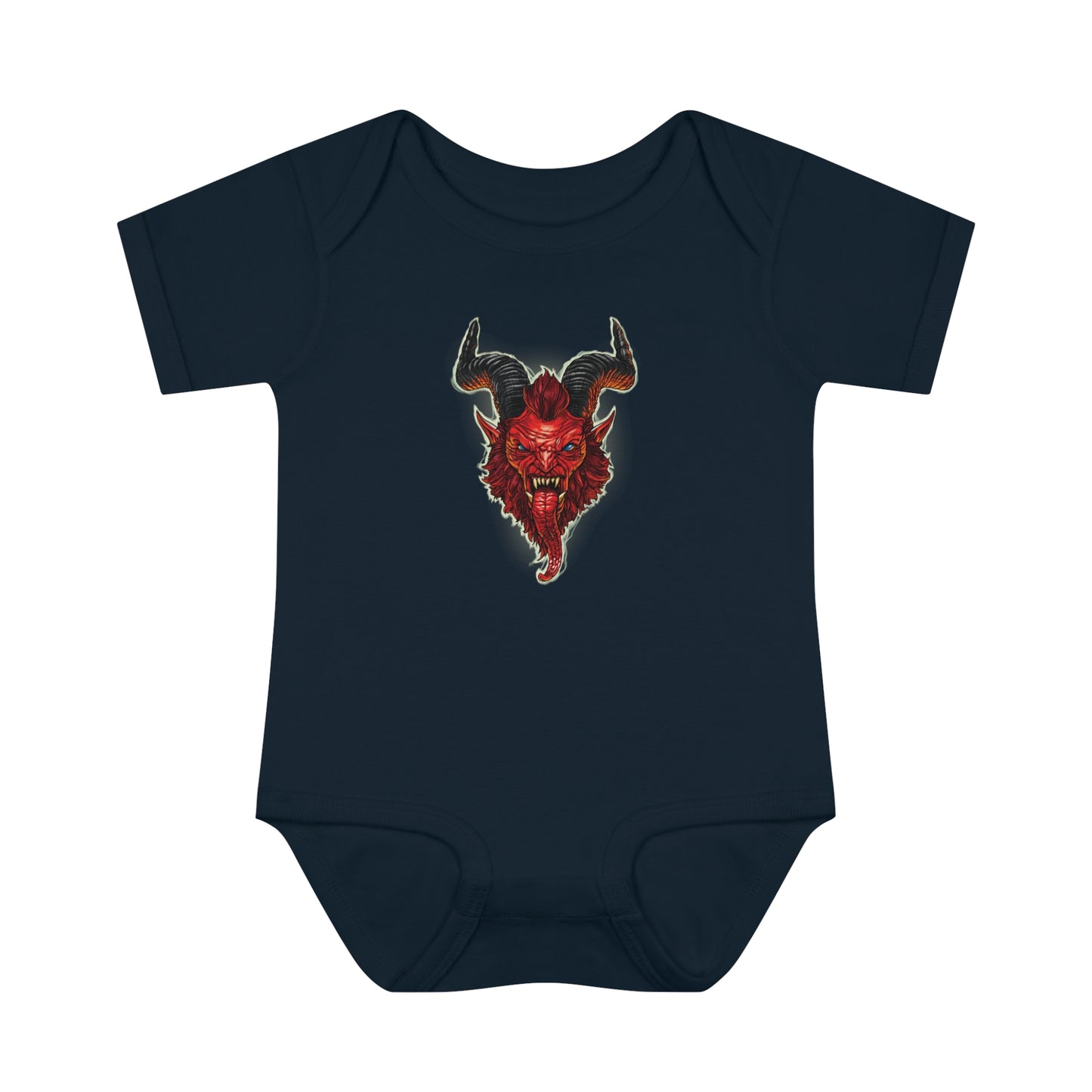 Krampus v2 Red | Figura Obscura | Baby Bodysuit