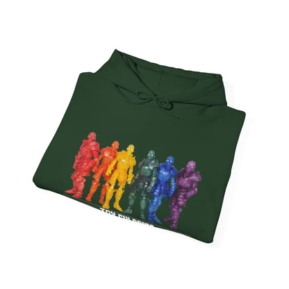 Rainbow Ghosts w/ Toy Culprits White Logo | Mythic Legions | Fan Art | Pullover Hooodie