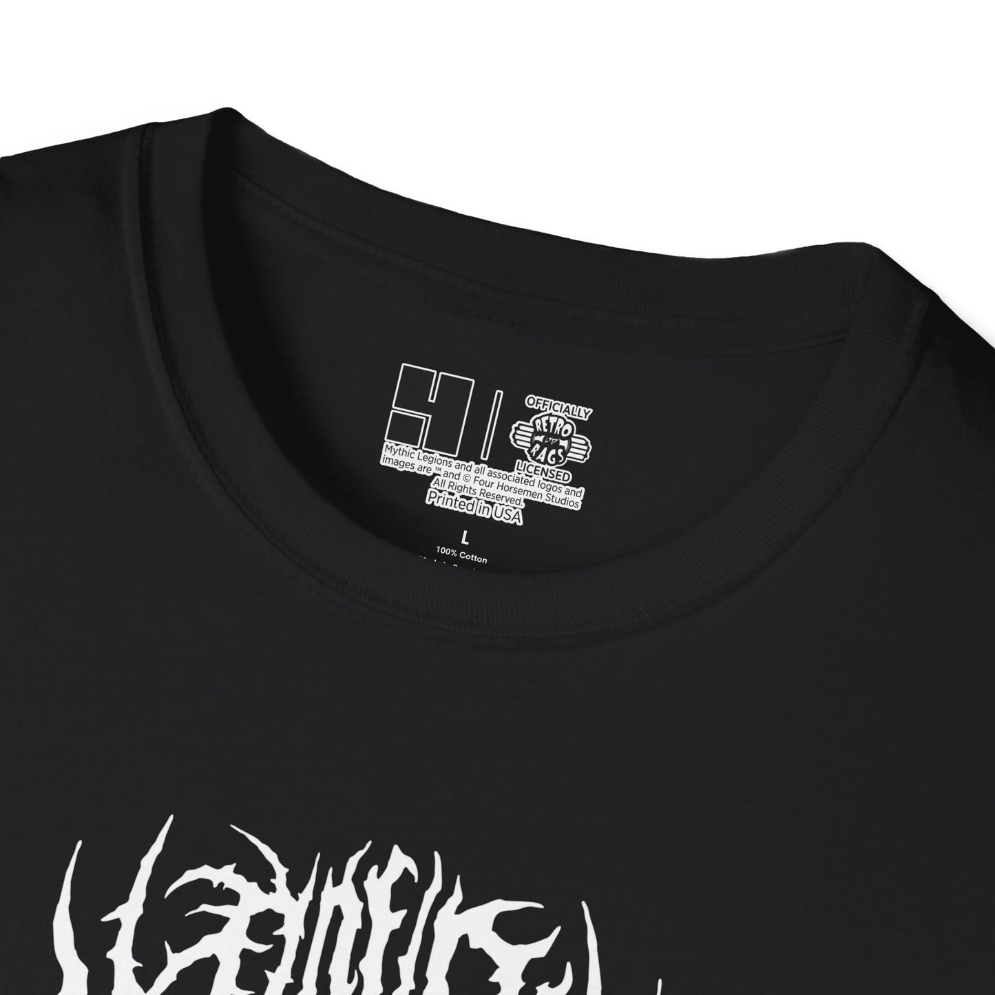 4H Metal Logo White | Mythic Legions | Soft T-Shirt