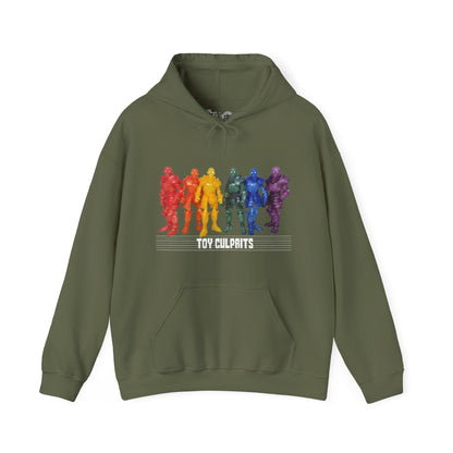 Rainbow Ghosts w/ Toy Culprits White Logo | Mythic Legions | Fan Art | Pullover Hooodie