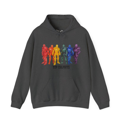 Rainbow Ghosts w/ Toy Culprits Black Logo | Mythic Legions | Fan Art | Pullover Hooodie