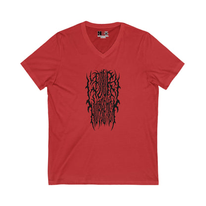 4H Metal Logo Black | Mythic Legions | V-Neck T-Shirt