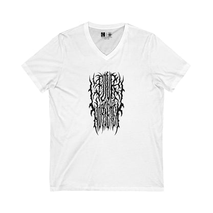 4H Metal Logo Black | Mythic Legions | V-Neck T-Shirt