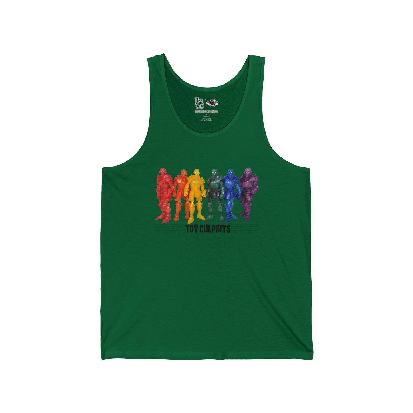 Rainbow Ghosts w/ Toy Culprits Black Logo | Mythic Legions | Fan Art | Tank Top