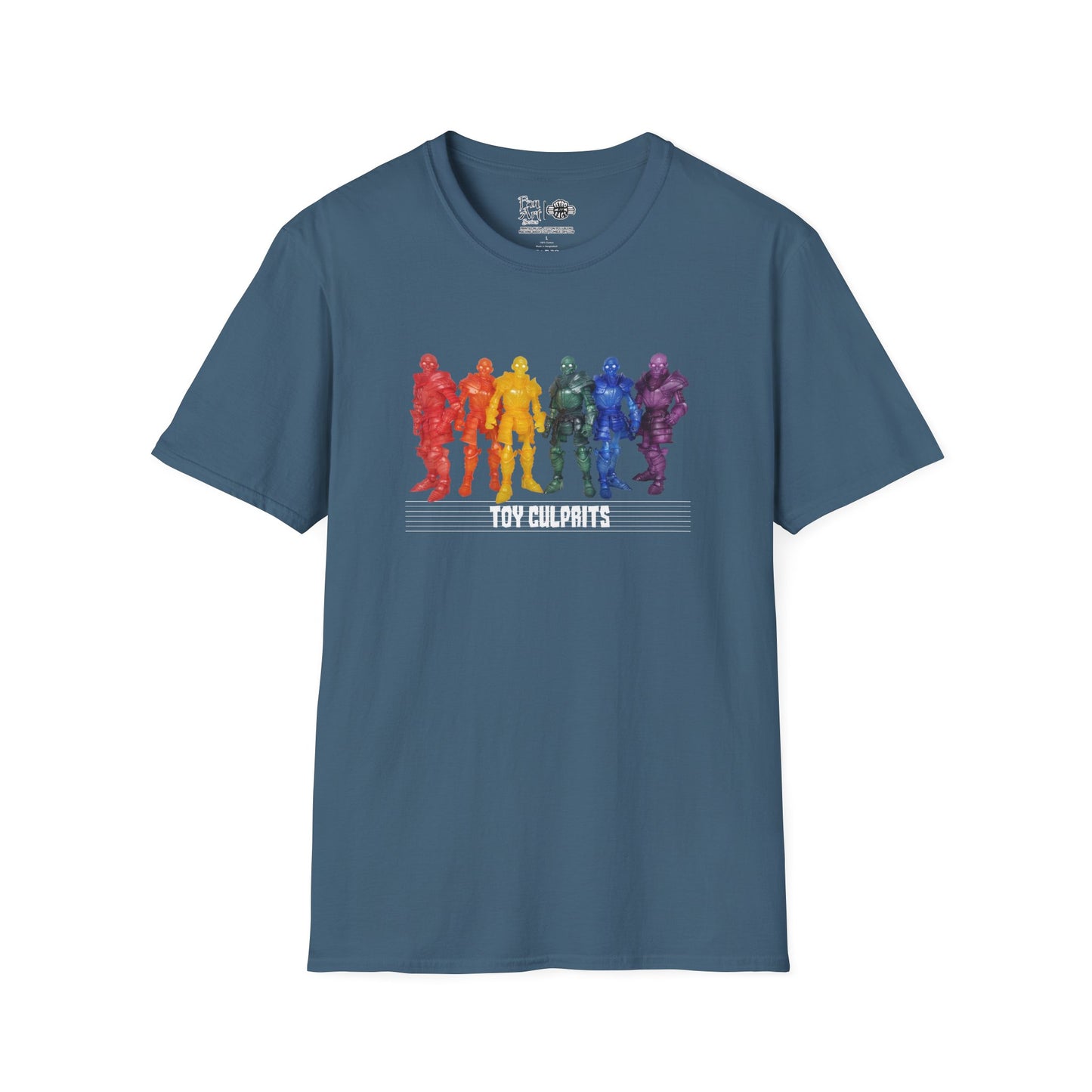 Rainbow Ghosts w/ Toy Culprits White Logo | Mythic Legions | Fan Art | Soft T-Shirt