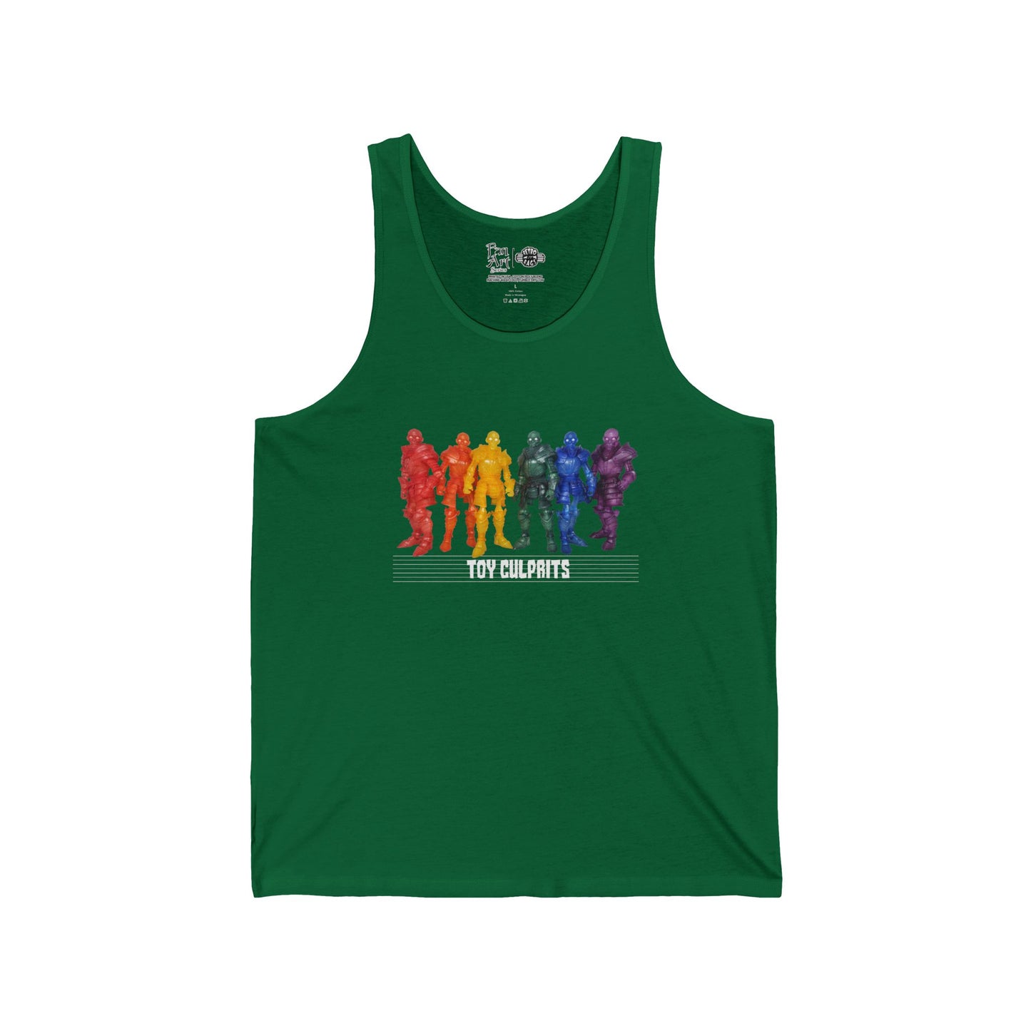 Rainbow Ghosts w/ Toy Culprits White Logo | Mythic Legions | Fan Art | Tank Top
