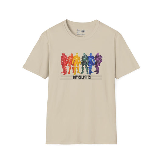 Rainbow Ghosts w/ Toy Culprits Black Logo | Mythic Legions | Fan Art | Soft T-Shirt