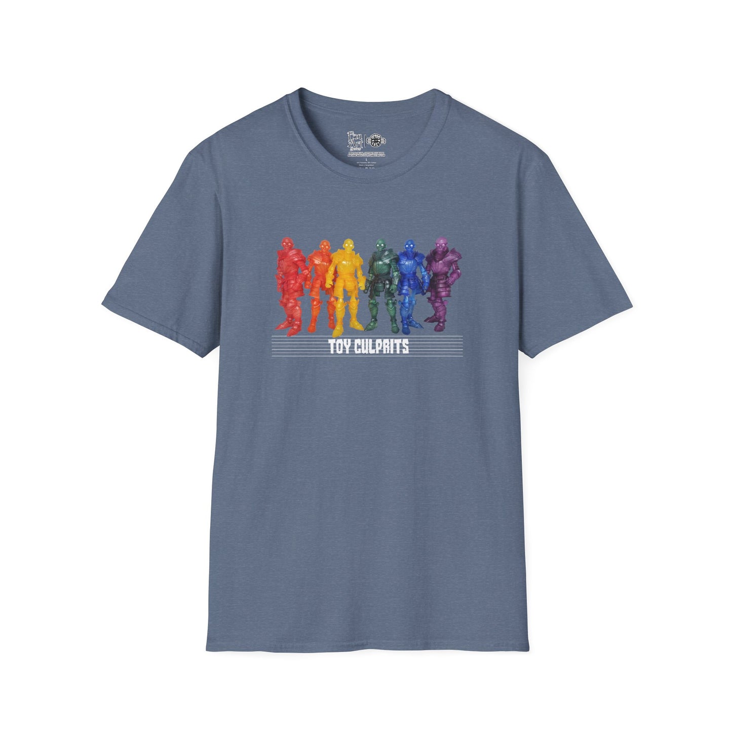 Rainbow Ghosts w/ Toy Culprits White Logo | Mythic Legions | Fan Art | Soft T-Shirt