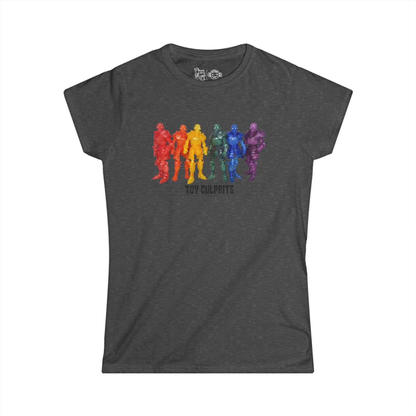 Rainbow Ghosts w/ Toy Culprits Black Logo | Mythic Legions | Fan Art | Women's T-Shirt