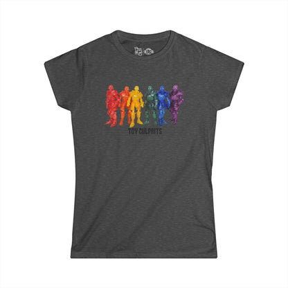 Rainbow Ghosts w/ Toy Culprits Black Logo | Mythic Legions | Fan Art | Women's T-Shirt